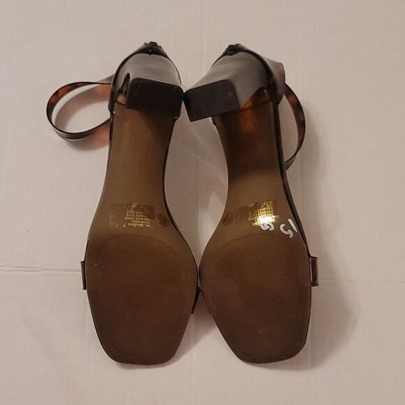 NEW INC TRANSLUCENT STRAPS ANKLE STRAP MAKENNA SQUARE TOE BLOCK HEEL SANDAL - Picture 13 of 16